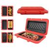 Generico Tostiera per Microonde - Soluzione Colazione Rapida | Vassoio Rettangolare Barbecue | Mini Tostapane e Macchina Toast al Formaggio per Bistecca Alette di Pollo Pesce Gadget Cucina Piastra Multifunzion