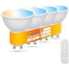 I-SHUNFA Lampadine GU10 LED con Telecomando e Controllo APP,4 Pack | Dimmerabile Lampadina Bluetooth,AC 230V,2700K-6500K,Luminosità Regolabile 1%-100% 5W 450LM,con Funzione Timer