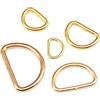 Swpeet 120 pz assortiti multiuso metallo D anello semicircolare con anello a D per Hardware Bags anello mano DIY accessori - 1/5,1 cm , 5/20,3 cm, 3/10,2 cm, 2,5 cm, 5/10,2 cm Old Skool Pro