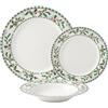 SICIGNANO CASALINGHI Sicignano Charme Natale Servizio Piatti 18 Pezzi in Ceramica | Per 6 Persone, Ghirlanda Agrifoglio, Lavastoviglie Sicuro, 3 Formati di Piatti, Idoneo Microonde