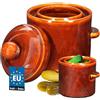 KOTARBAU® Vaso per Fermentazione 1 L, Vaso per Crauti con Coperchio | Canalina ad Acqua, Contenitore per Fermentazione per Crauti e Cetrioli, Vaso per Kimchi e Sottaceti, Recipiente in Gres