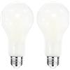 FLSNT Lampadina a Vite E27 Equivalente a 200W, 3000LM, Ultra Luminosa, Lampadina Edison a Vite, 18W, A70, 2700K Luce Calda, Non Dimmerabile, Vetro Smerigliato, Confezione da 2