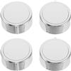 Generico 4 Pezzi Manopola Friggitrice ad Aria, Pulsante Timer a Albero | Ricambio per Forni da Cucina, Controllo Timer, Colore Argento, Pezzo Sostitutivo Pratico