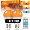 BrightWish Lampadina LED E27 Dimmerabile con Telecomando，Lampadina del Sonno 9W，1600K Calda Ambra/3000K Bianco Caldo/4000K Bianco Naturale, Blocco della Luce Blu per Asilo Nido, Camera da Letto，2 Pezzi