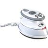 Sichler Haushaltsgeräte ferro da stiro da viaggio a vapore 110/230 V, serbatoio 40 ml, 3 livelli, bianco/grigio