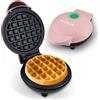 StarBlue Mini Waffle Maker di StarBlue Rosa - Macchina classica antiaderente per waffle e panini,formato rotondo individuale,elettrodomestico da cucina portatile,220-240V,50/60Hz,350W,Spina UK,adattatore UE