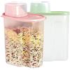 Pamtns Contenitore Ermetico 2 Pezzi per Riso e Cereali - Dispenser Portatile in Plastica