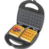 RUETERY Dispositivo multifunzione 6 in 1, 750 W, macchina per waffle con 6 tipi di forme intercambiabili, dotato di piastra per waffle, piastra a righe, ciambella, pannello sandwich, conchiglia e piastra di