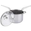 Borella Casalinghi Bollipasta Duna in acciaio inox 20 cm con 2 cestelli e coperchio in vetro