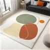 Generic Tappeto per Soggiorno 160x230 cm Disegnare modelli astratti Tappeti Camera da Letto Morbido Tappetino Antiscivolo Bianco Grandi Dimensioni Tappeto Pelo Corto Orientale Tappeto Stile