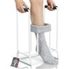 Mihoho Dispositivo di aiuto per calze a compressione, Ausilio per vestirsi per anziani: Strumenti per indossare calze a compressione - senza piegarsi - Per uomini e donne anziani (Bianco U)