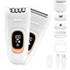 H8W8H Epilatore 2 in 1 da donna, 2 velocità, ricaricabile e senza fili, con display LCD, dispositivo di rimozione dei peli, per viso, gambe, braccia, ascelle e bikini