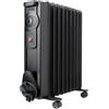 BLACK+DECKER BXRA1500E Radiatore ad Olio, 1500 W, Steel, Nero
