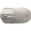 HP - HP Accessori HP 400 Mouse Wireless Duale Bluetooth e USB 2.4 GHz, Clic Silenziosi, Sensore fino a 6000 DPI, Batteria fino a 24 mesi con 1 Pila AA, Design Ergonomico Ambidestro, Superficie Soft-Touch, Beige