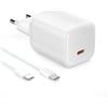 YISH 45W Caricatore USB C Caricabatterie Rapido - GaN PD Alimentatore Presa | Compatibile con iPhone 18 17 16 Samsung Galaxy S26 S25 MacBook Carica Batterie Cellulare USB Tipo C Spina, con 60W Cavo C 1M