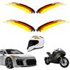 YJFY 2 paia di adesivi con bandiera della Germania, per auto, moto, casco | Adesivo nero, rosso, giallo, in PVC, resistente alle intemperie, impermeabile, resistente ai raggi UV, per auto, moto