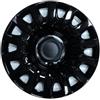 Rixto Kit di 4 copricerchi compatibili con FIAT 500L modello 2012 (NERO LUCIDO) - diametro 16