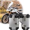 JEDAL Bagaglio de Moto impermeabile, Scatola portaoggetti laterale per Moto alluminio Universale Bauletto Bagagliaio laterale de Moto, Nero, Argento (Misurare : Silver 38L)