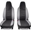Auto Accessori Lupex 2pz Coprisedili auto compatibili con T03, Made in Italy, tessuto poliestere, set fodere coppia anteriori (Nero - Grigio Chiaro)