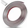 SLIAXINT 2 pezzi striscia autoadesiva argento, 6mm×5m profili decorativi cromati | profili decorativi autoadesivi per auto, funzioni decorative e protettive modanatura flessibile per casa e decorazione auto