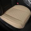 Black Panther Coprisedile Anteriore Auto - Cuscino in Ecopelle con Design Trapuntato, Base Antiscivolo e Tasca Portaoggetti | Universale | Installazione Facile | 1 Pezzo - Beige