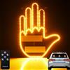 Forhome Dito d'onore Auto,Luce di dito per auto a mano luminosa per auto con telecomando,Segni divertenti per finestre SUV