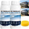 JASUBAI RV Fiberglass Gloss Oil Shine Restorer, Professional Fiberglass Polish & Gloss Enhancer per camper, barche e rimorchi, ripristina la lucentezza con barriera resistente alle intemperie, 100ml (2pcs)