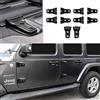 JeCar 10 coperture per cerniere della portiera e cofano accessori esterni per Jeep Wrangler JLU Gladiator JT 4 porte 2018-2021 (nero)
