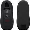 kwmobile Cover Chiavi Auto Compatibile con Porsche con 3 tasti (solo Keyless) - Custodia Protettiva Chiave Auto Copri Telecomando Gomma - Portachiave Macchina Silicone