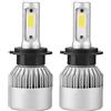 Kuuleyn Lampadine per fari a LED, coppia di lampadine per fari H7 LED 36W 8000LM per auto Hi/Lo Beam 6000K parti per auto, camion, SUV (argento)