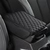 EZVEZS Cuscino per bracciolo auto, in pelle, per auto, per braccioli, per auto, per braccioli, per braccioli, per auto, con 2 organizer (nero)