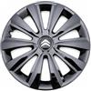 JESTIC Set di 4 copricerchi da 14 pollici, borchie coppe ruota compatibili con Citroen Berlingo C1 C2 C3 C4, colore: Nero