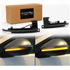 Esselle Parts Frecce LED Dinamiche per Specchietti Skoda Kodiaq Audi A3 8P fino al 05/2009, A4 B8 fino al 05/2009, A5 8T fino al 05/2009, A6 C6 DAL 2008 AL 2010, A8 D3 DAL 2007 AL 2010, Q3 8U DAL 2011 AL 2017