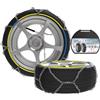 LEYAOYAO 2 Pezzi x 12 mm Catene da Neve in Lega di Acciaio, Catene da Neve Durevoli per Auto con Tenditore (KN 70)