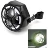 evomosa Faro moto a cavallo faro motoslitta faro 12V- 48V forte retro nero LED impermeabile fuoristrada faro