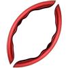 DOMENICA 2 Pezzi Coprivolante Universale per Auto 36-40cm Fibra Carbonio Antiscivolo Ultraleggero (Rosso)