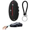 TaimeiMao Guscio Chiave Custodia In Silicone per Chiave Hyundai con Portachiavi | Custodia in Silicone Compatibile con Hyundai Tucson Elantra Kona IONIQ6, Accessori Per Auto Cover Guscio Scocca Chiave