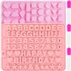 Bangbobi Stampo in Silicone Lettere Numeri Forme, 3 Pezzi con Pipette, Stampo Lettere Commestibili per Torta, Fai da Te Pasticceria