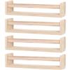 VETOLAKA 4 mensole da parete in legno di pino naturale, per la cameretta dei bambini e il soggiorno, per conservare riviste, libri, spezie, cucina, libreria, decorazione da parete (42 x 10 x 10 cm)