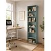 Ginhow Libreria Ufficio Verde 1 Pezzo Stretta 60 x 23,5 x 209,5 cm | Libreria soggiorno scaffale libri libreria ufficio mobile libreria scaffale alto contenitore per libri decorazioni e spazio