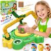 Naxudcoo Tornio per Ceramica per Bambini 6-12 Anni: Kit Creativo Fai da Te Completo con Argilla e Colori, Giochi Artistici per Principianti, Regalo Compleanno e Natale Perfetto 6-12 Anni