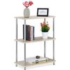 Relaxdays Scaffale a 3 Livelli, da Cucina, Multifunzione, Aperto, in MDF/Metallo, HxLxP: 76 x 60 x 30 cm Legno Naturale