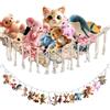 YOYEAH Rete portaoggetti per Peluche, Amaca in Peluche da 2 Pezzi con 20 Clip, deposito per Animali di Peluche da 2 m per orsacchiotti, Contenitore in macramè Boho per Camera dei Bambini