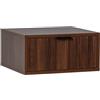 HOMN LIVING Comodino sospeso Lluvia, 1 cassetto, Finitura Noce, 40 cm (Larghezza) x 35 cm (profondità) x 19 cm (Altezza)