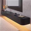 NOYHHAV Mobile TV Sospeso,Tavolo per TV Moderno,Mobile Porta Televisore,Adatto per il Soggiorno e la Camera da Letto con luci a LED(Nero 300CM)