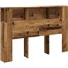 vidaXL Testiera con Contenitore Legno 160x18,5x103,5 cm in Truciolato
