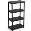 Il Gruppone Passione Casa Scaffale in Plastica a 4 Ripiani 134 x 60 x 30 cm, Portata Totale 100 kg, Libreria Modulare Salvaspazio per Casa, Garage