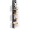 Livinity Mensola ad angolo Vesuvio, Antracite 28 x 175.4 cm | con 5 scomparti