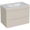 Vente-unique - Mobile da bagno sospeso con lavabo da incasso - Beige - 80 cm - Aruba