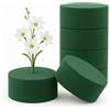 Minfuerang 6 Pezzi Schiuma Floreale 8x4 cm, Cilindro in Spugna Floreale | Spugna per Fiori Verde per Fiori Secchi e Freschi, per Feste, Casa, Matrimoni, Compleanni